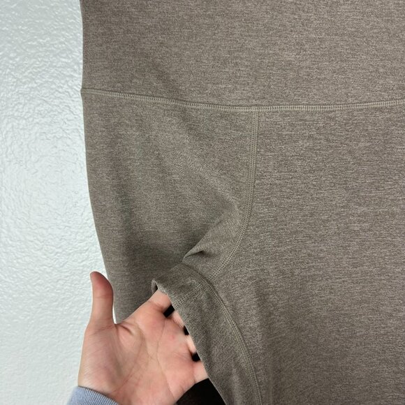 Quince High Rise Flare Cropped Leggings M Neutral Stretch Athletic Activewear At - Picture 3 of 7